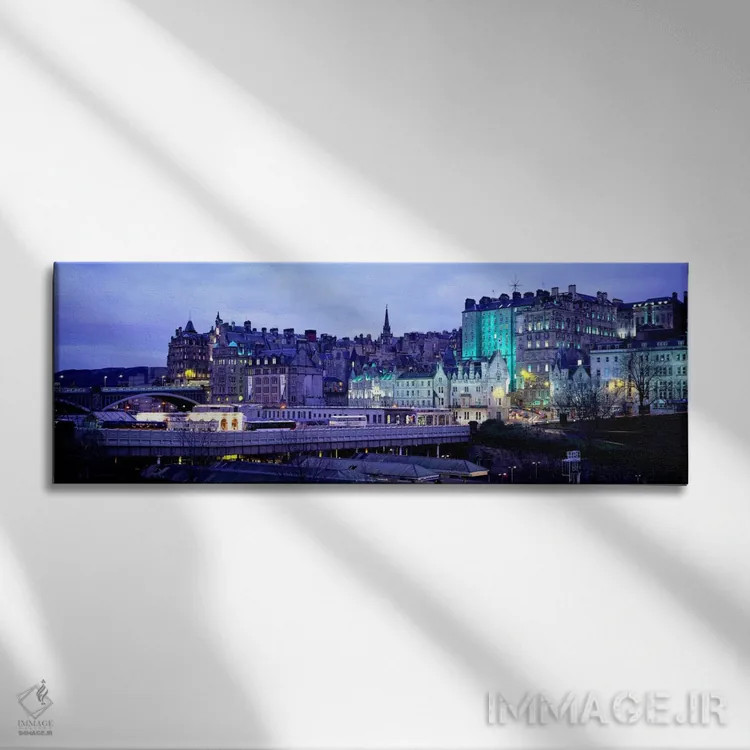 تابلو شهر قدیمی اباوربورگ، اسکاتلند اثر پانورامیک ایمجز (استودیو عکاسی عریض) - نمای روبهرو روی دیوار