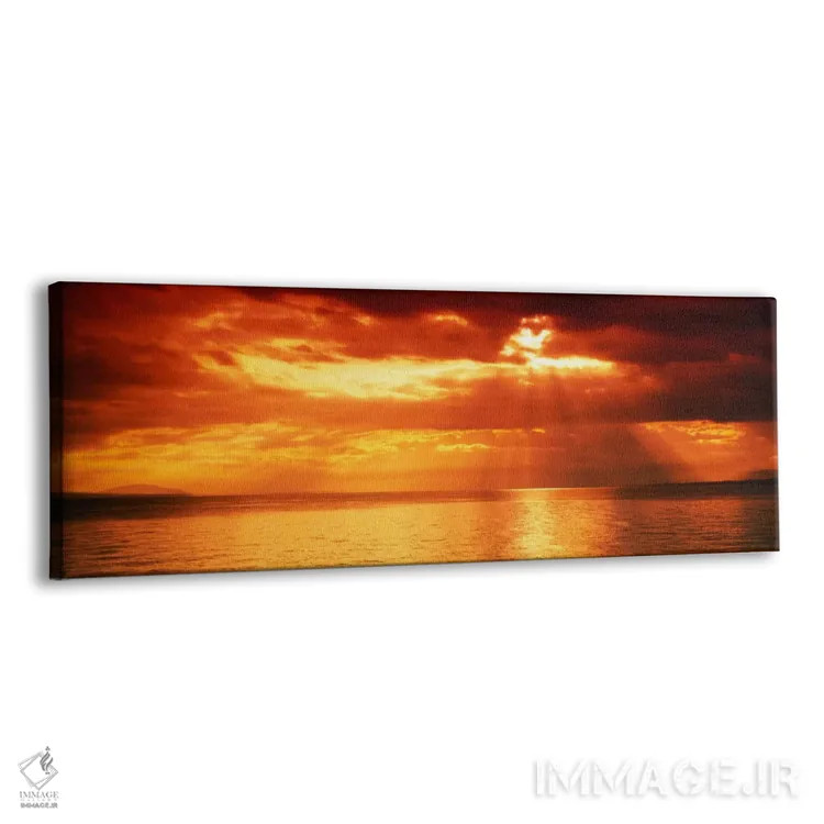 تابلو غروب خورشید، دریاچه ژنو، سوئیس اثر پانورامیک ایمجز (استودیو عکاسی عریض) - نمای پرسپکتیو محصول