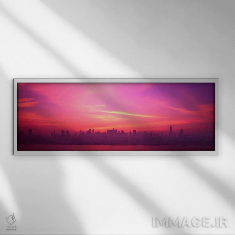 تابلو NYC, New York City, New York State USA" - "خط افق، نیویورک، نیویورک سیتی، ایالت نیویورک، ایالات متحده" اثر پانورامیک ایمجز (استودیو عکاسی عریض) - نمای قابدار سفید
