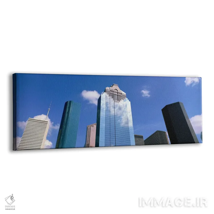 تابلو Houston, Texas, USA" - "ساختمانهای اداری مرکز شهر، هیوستون، تگزاس، ایالات متحده" اثر پانورامیک ایمجز (استودیو عکاسی عریض) - نمای پرسپکتیو محصول