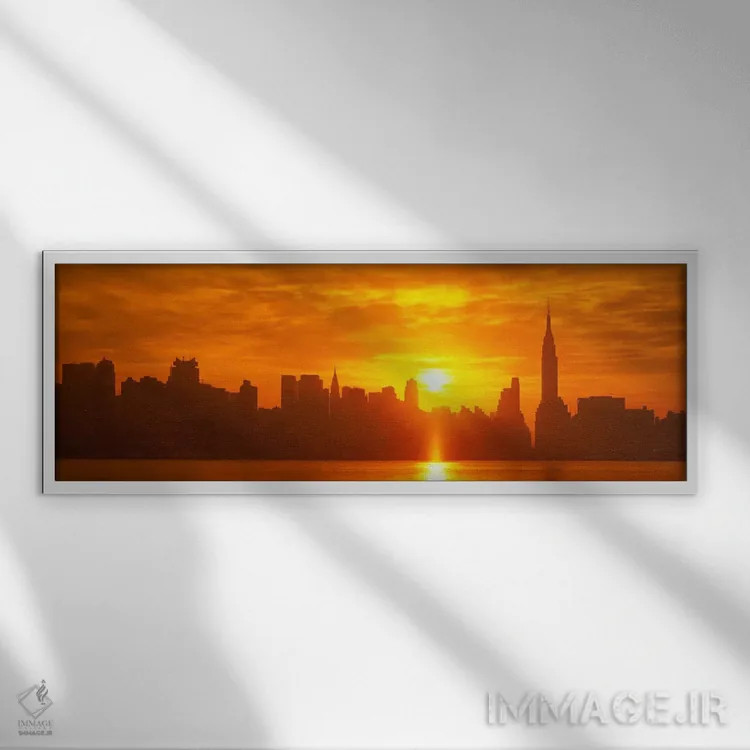تابلو New York City New York State, USA" - "نیویورک سیتی، نیویورک، ایالات متحده" اثر پانورامیک ایمجز (استودیو عکاسی عریض) - نمای قابدار سفید