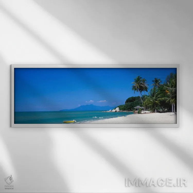 تابلو دریای چین جنوبی (مالزی) اثر پانورامیک ایمجز (استودیو عکاسی عریض) - نمای قابدار سفید