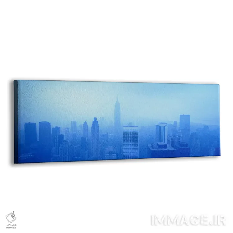 تابلو New York City New York, USA" - "خط افق مرکز شهر در روز مه‌آلود، نیویورک سیتی، نیویورک، ایالات متحده" اثر پانورامیک ایمجز (استودیو عکاسی عریض) - نمای پرسپکتیو محصول