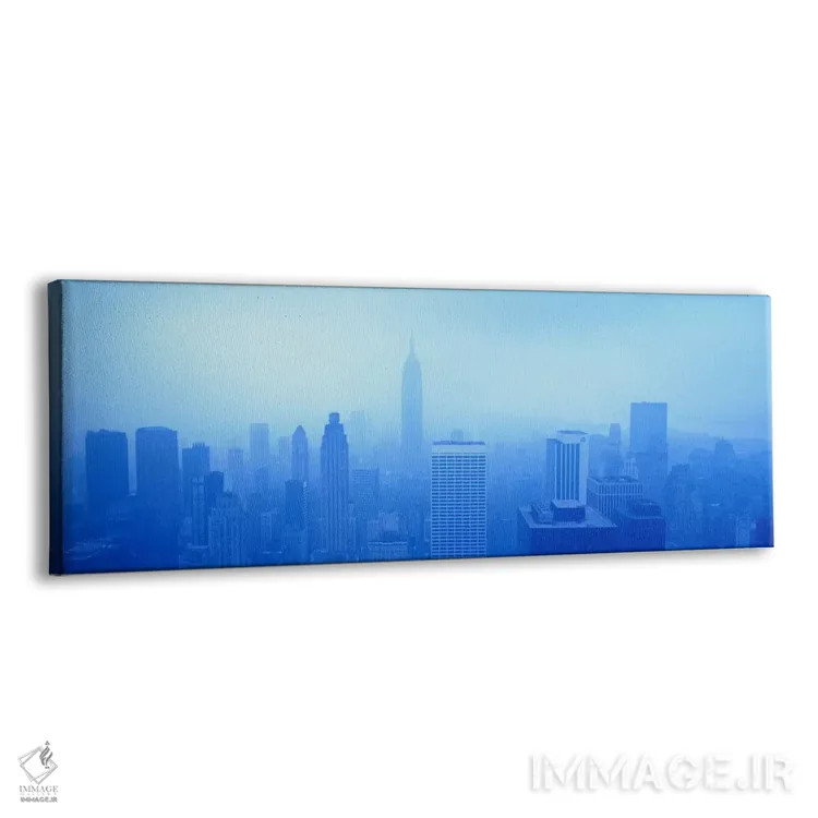 تابلو New York City New York, USA" - "خط افق مرکز شهر در روز مهآلود، نیویورک سیتی، نیویورک، ایالات متحده" اثر پانورامیک ایمجز (استودیو عکاسی عریض) - نمای پرسپکتیو محصول