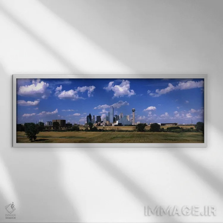 تابلو خط آسمان دالاس (تگزاس، آمریکا) اثر پانورامیک ایمجز (استودیو عکاسی عریض) - نمای قابدار سفید