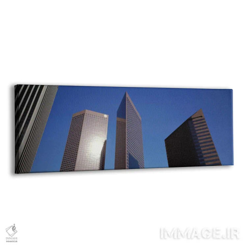 تابلو نمای زاویه پایین از منطقه اداری مرکز شهر، لس آنجلس، کالیفرنیا، ایالات متحده آمریکا اثر پانورامیک ایمجز (استودیو عکاسی عریض) - نمای پرسپکتیو محصول