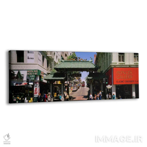 تابلو ایالات متحده آمریکا، کالیفرنیا، سانفرانسیسکو، چاینا تاون، گردشگران در بازار اثر پانورامیک ایمجز (استودیو عکاسی عریض) - نمای پرسپکتیو محصول