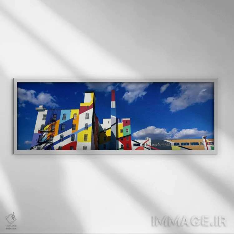 تابلو "ساختمان با تزئینات هندسی، مینیاپولیس، مینهسوتا، ایالات متحده آمریکا" اثر پانورامیک ایمجز (استودیو عکاسی عریض) - نمای قابدار سفید