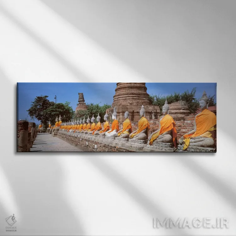 تابلو آیوتایا، تایلند اثر پانورامیک ایمجز (استودیو عکاسی عریض) - نمای روبهرو روی دیوار