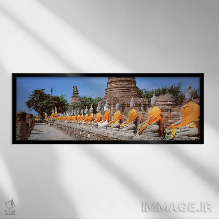 تابلو آیوتایا، تایلند اثر پانورامیک ایمجز (استودیو عکاسی عریض) - نمای قابدار مشکی