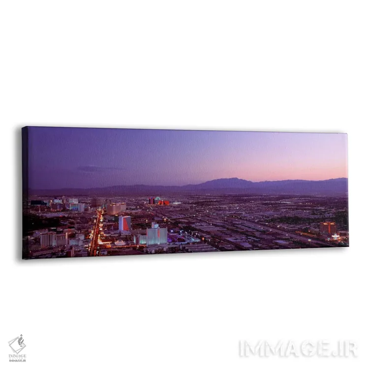 تابلو Las Vegas, sunset" - "ایالات متحده، نوادا، لاس وگاس، غروب" اثر پانورامیک ایمجز (استودیو عکاسی عریض) - نمای پرسپکتیو محصول