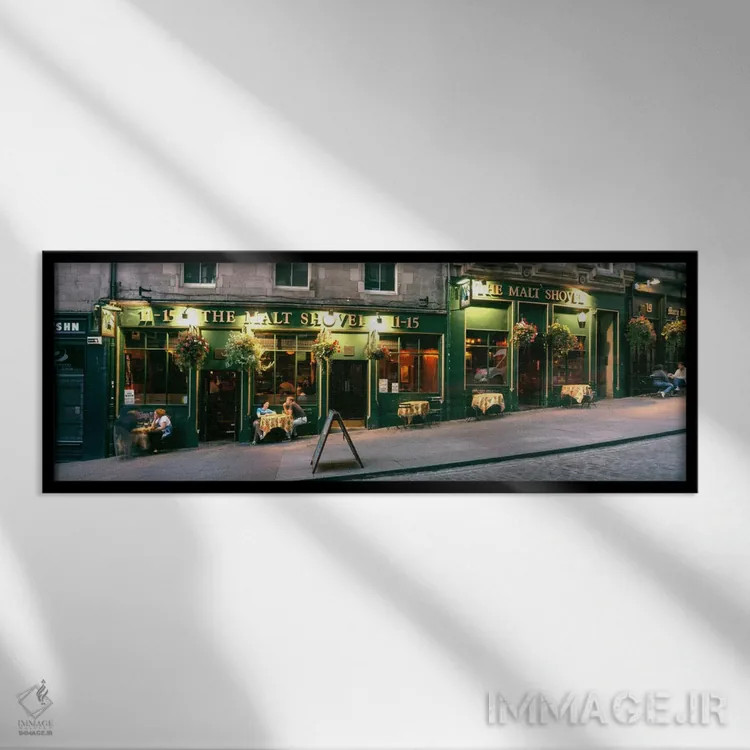 تابلو "اباوربورگ، اسکاتلند" اثر پانورامیک ایمجز (استودیو عکاسی عریض) - نمای قابدار مشکی