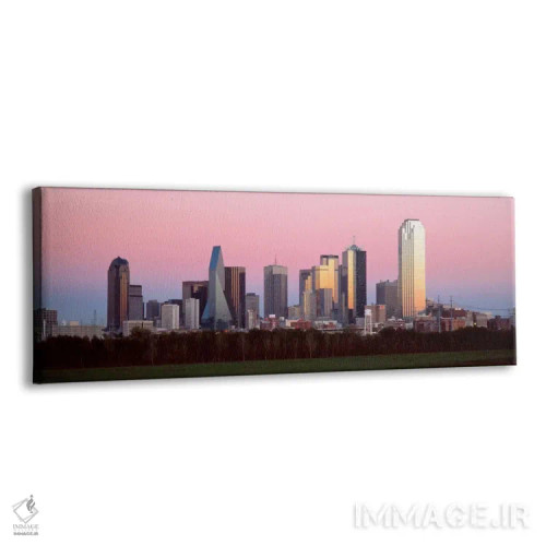 تابلو Dallas, Texas, USA" - "غروب آفتاب، دالاس، تگزاس، ایالات متحده" اثر پانورامیک ایمجز (استودیو عکاسی عریض) - نمای پرسپکتیو محصول