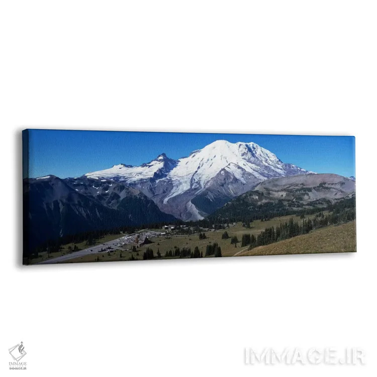 تابلو "کوه با قله برفی، کوه رینییر، پارک ملی کوه رینییر، شهرستان پیرس، ایالت واشینگتن، ایالات متحده" اثر پانورامیک ایمجز (استودیو عکاسی عریض) - نمای پرسپکتیو محصول
