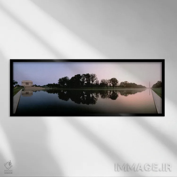 تابلو واشینگتن دیسی (آمریکا) اثر پانورامیک ایمجز (استودیو عکاسی عریض) - نمای قابدار مشکی