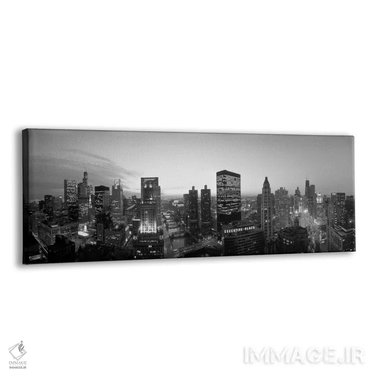 تابلو Illinois, USA" - "شیکاگو، ایالات ایلینوی، ایالات متحده" اثر پانورامیک ایمجز (استودیو عکاسی عریض) - نمای پرسپکتیو محصول