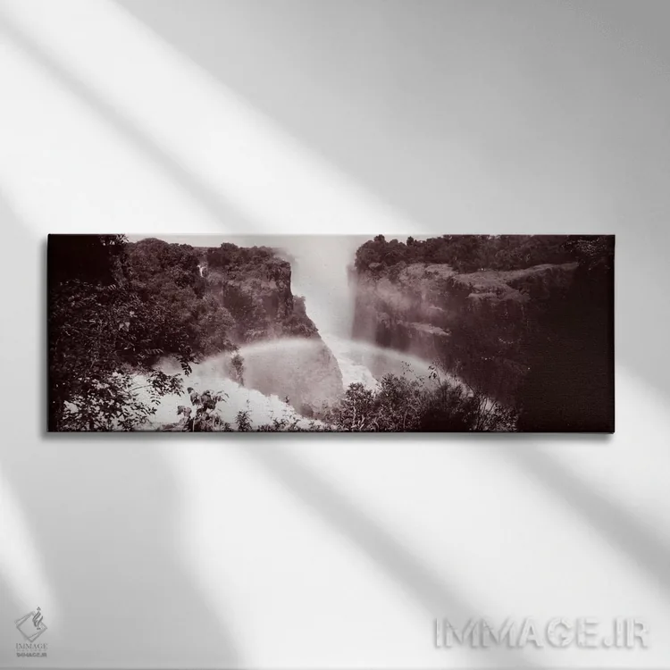 تابلو آبشار ویکتوریا، زیمبابوه، آفریقا اثر پانورامیک ایمجز (استودیو عکاسی عریض) - نمای روبهرو روی دیوار
