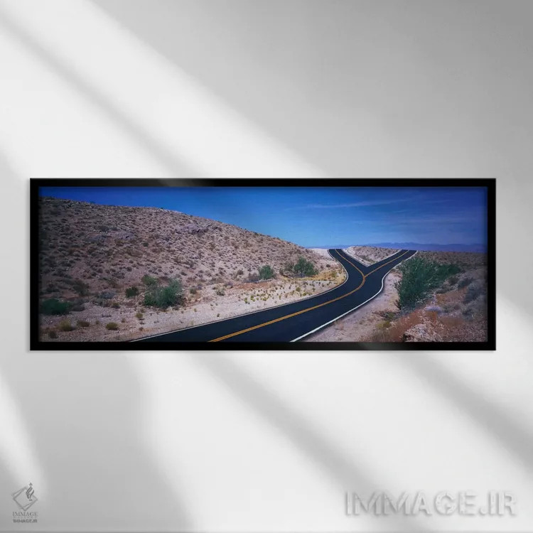 تابلو دو راهی اثر پانورامیک ایمجز (استودیو عکاسی عریض) - نمای قابدار مشکی