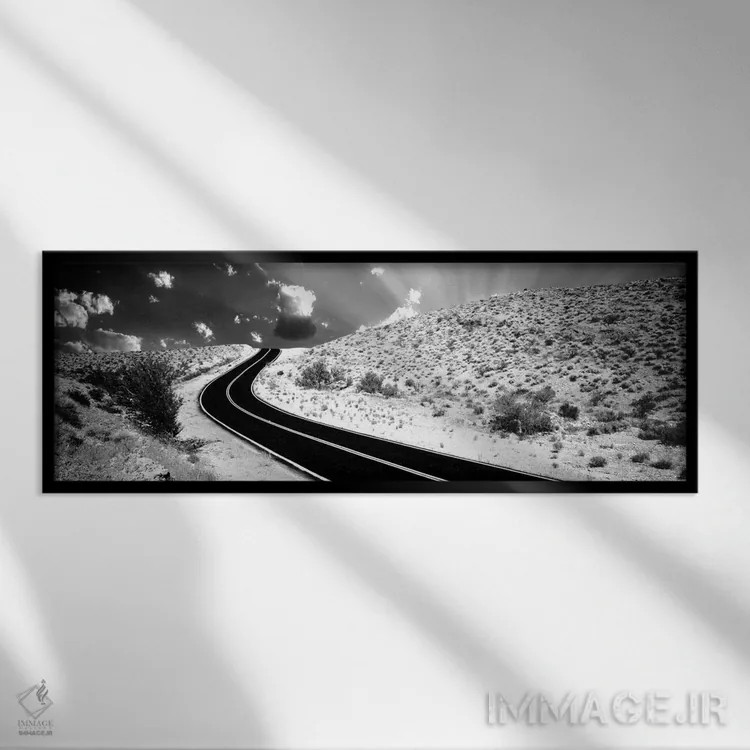 تابلو Las Vegas, Nevada, USA" - "جاده، لاسوگاس، نوادا، آمریکا" اثر پانورامیک ایمجز (استودیو عکاسی عریض) - نمای قابدار مشکی