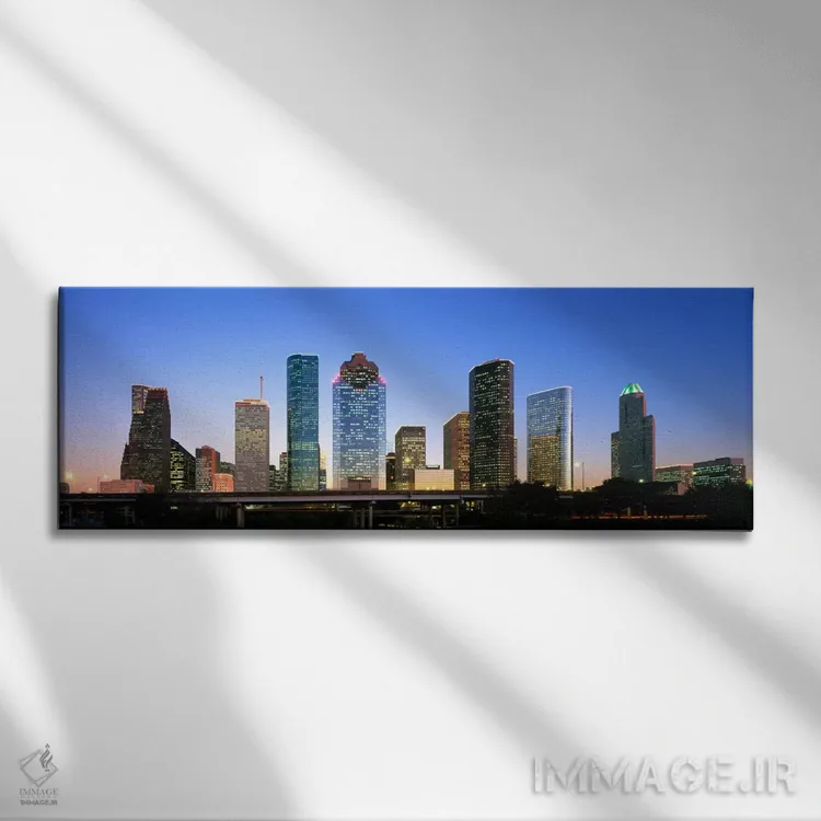 تابلو ایالات متحده، تگزاس، هوستون اثر پانورامیک ایمجز (استودیو عکاسی عریض) - نمای روبهرو روی دیوار