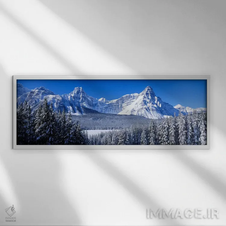 تابلو "پارک ملی بنف، آلبرتا، کانادا" اثر پانورامیک ایمجز (استودیو عکاسی عریض) - نمای قابدار سفید