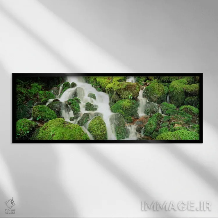 تابلو "آبشار سول داک، پارک ملی المپیک، واشنگتن، ایالات متحده" اثر پانورامیک ایمجز (استودیو عکاسی عریض) - نمای قابدار مشکی