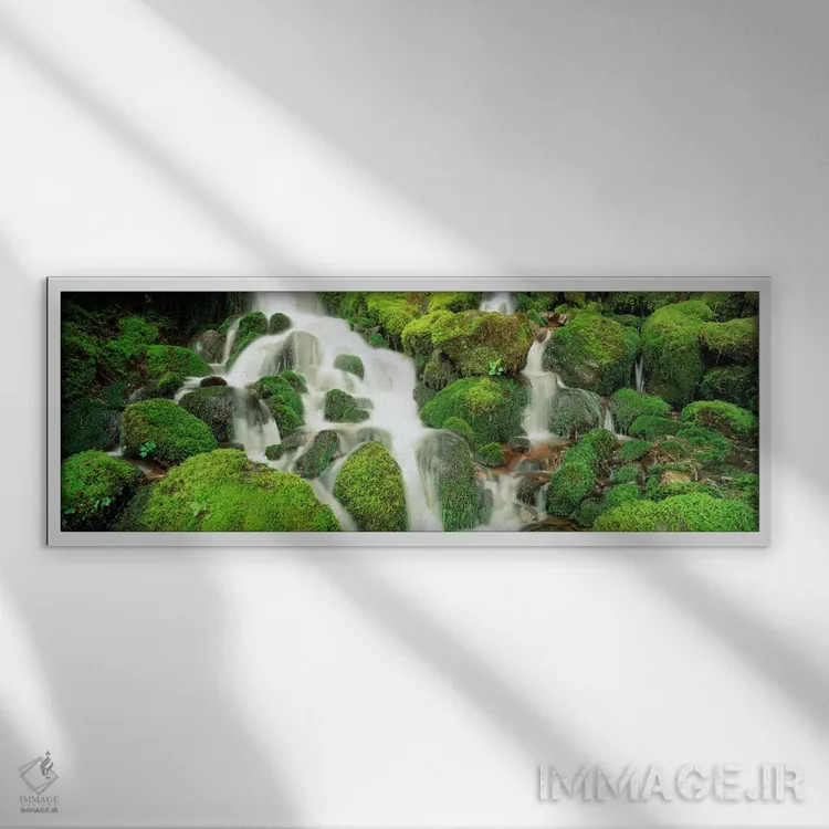 تابلو "آبشار سول داک، پارک ملی المپیک، واشنگتن، ایالات متحده" اثر پانورامیک ایمجز (استودیو عکاسی عریض) - نمای قابدار سفید