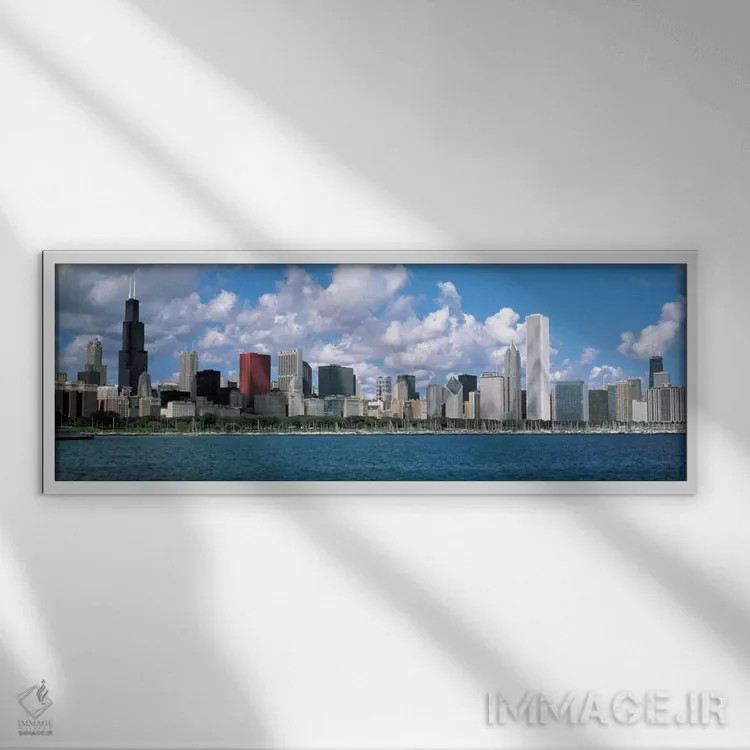 تابلو ابرها، شیکاگو، ایلینوی، ایالات متحده آمریکا اثر پانورامیک ایمجز (استودیو عکاسی عریض) - نمای قابدار سفید
