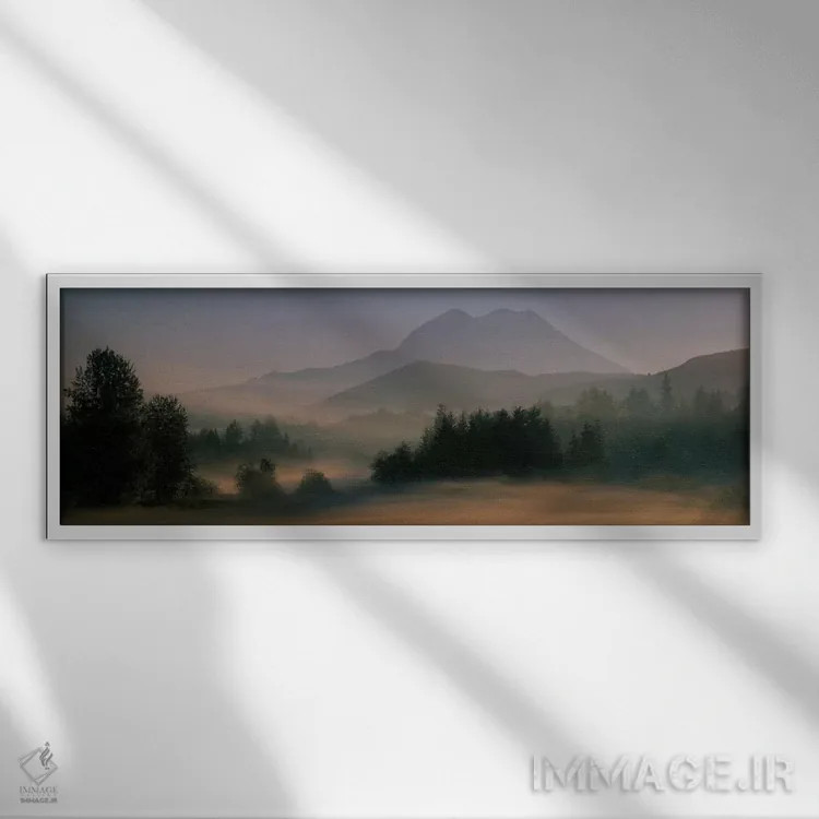 تابلو طلوع آفتاب، کوه رینییر، پارک ملی کوه رینییر، ایالت واشنگتن، ایالات متحده آمریکا اثر پانورامیک ایمجز (استودیو عکاسی عریض) - نمای قابدار سفید