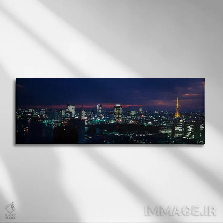 تابلو برج توکیو، توکیو، ژاپن اثر پانورامیک ایمجز (استودیو عکاسی عریض) - نمای روبهرو روی دیوار