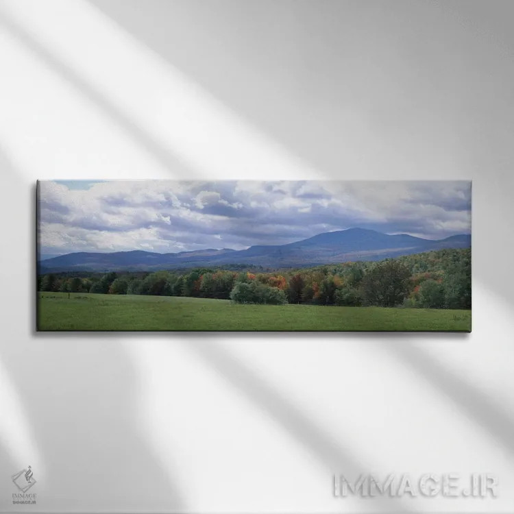تابلو Mt Mansfield, Vermont, USA" - "ابرها بر فراز چمنزار، کوه مانسفیلد، ورمونت، ایالات متحده آمریکا" اثر پانورامیک ایمجز (استودیو عکاسی عریض) - نمای روبهرو روی دیوار