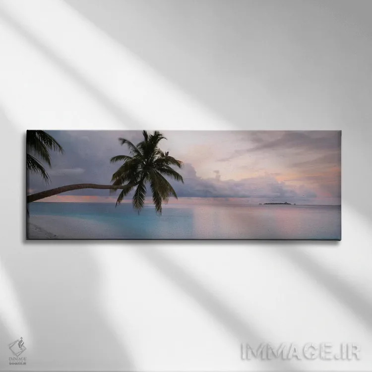 تابلو اقیانوس هند، مالدیو اثر پانورامیک ایمجز (استودیو عکاسی عریض) - نمای روبهرو روی دیوار