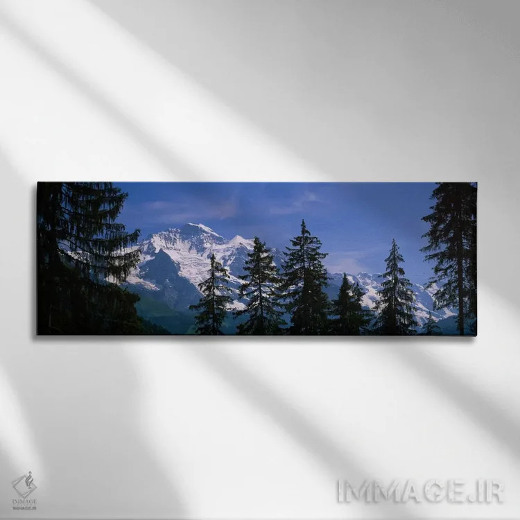 تابلو Bernese Oberland, Bern, Switzerland" - "منظره زمستانی برفی، برنِس اوبرلاند، برن، سوئیس" اثر پانورامیک ایمجز (استودیو عکاسی عریض) - نمای روبهرو روی دیوار