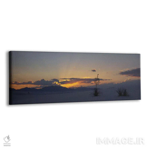 تابلو White Sands National Monument, New Mexico, USA,غروب ابری، بنای یادبود ملی شنهای سفید، نیومکزیکو، آمریکا اثر پانورامیک ایمجز (استودیو عکاسی عریض) - نمای پرسپکتیو محصول