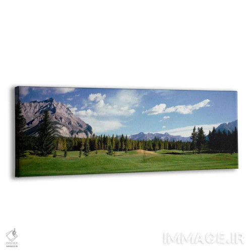 تابلو زمین گلف بانف، آلبرتا، کانادا اثر پانورامیک ایمجز (استودیو عکاسی عریض) - نمای پرسپکتیو محصول
