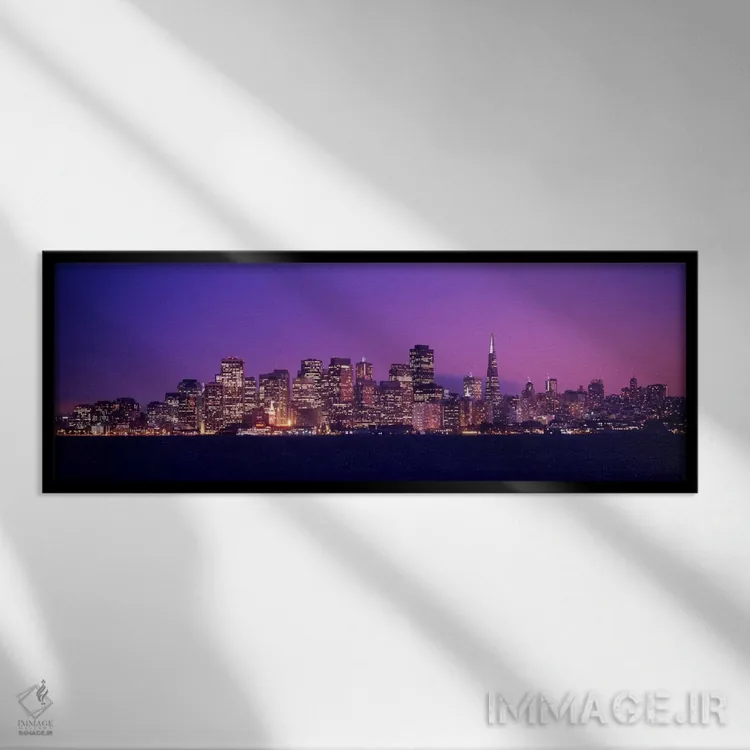 تابلو سان فرانسیسکو، کالیفرنیا، ایالات متحده آمریکا اثر پانورامیک ایمجز (استودیو عکاسی عریض) - نمای قابدار مشکی