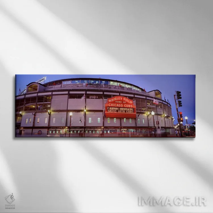 تابلو ایالات متحده آمریکا، ایلینوی، شیکاگو، باشگاه بیسبال کوبز V اثر پانورامیک ایمجز (استودیو عکاسی عریض) - نمای روبهرو روی دیوار