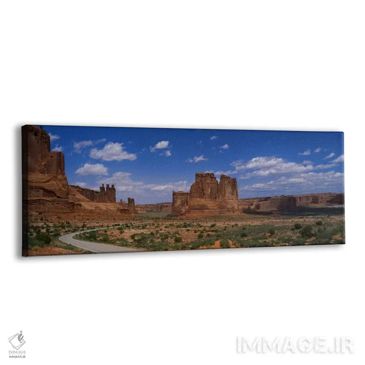 تابلو Arches National Park, Utah, USA" - "رانندگی مناظر زیبا، پارک ملی آرچز، یوتا، ایالات متحده آمریکا" اثر پانورامیک ایمجز (استودیو عکاسی عریض) - نمای پرسپکتیو محصول