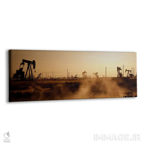 تابلو South Belridge Oil Field, Kern County, California, USA" - "دکل نفتی، میدان نفتی ساوت بلریج، شهرستان کرن، کالیفرنیا، ایالات متحده آمریکا" اثر پانورامیک ایمجز (استودیو عکاسی عریض) - نمای پرسپکتیو محصول