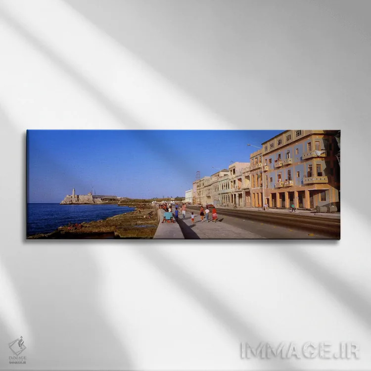 تابلو La Habana Vieja, Havana, Cuba" - "نمای مالکان، لا هاوانا ویخا، هاوانا، کوبا" اثر پانورامیک ایمجز (استودیو عکاسی عریض) - نمای روبهرو روی دیوار
