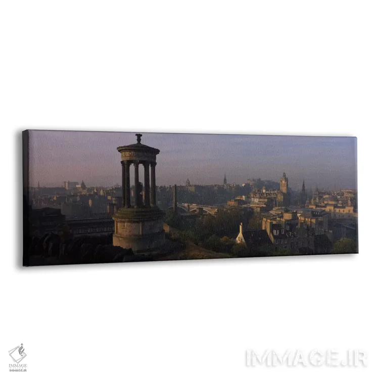 تابلو Edinburgh, Scotland, United Kingdom" - "یادبود دوگالد استوارت با مرکز شهر در پسزمینه، اباوربرو، اسکاتلند، پادشاهی متحد" اثر پانورامیک ایمجز (استودیو عکاسی عریض) - نمای پرسپکتیو محصول