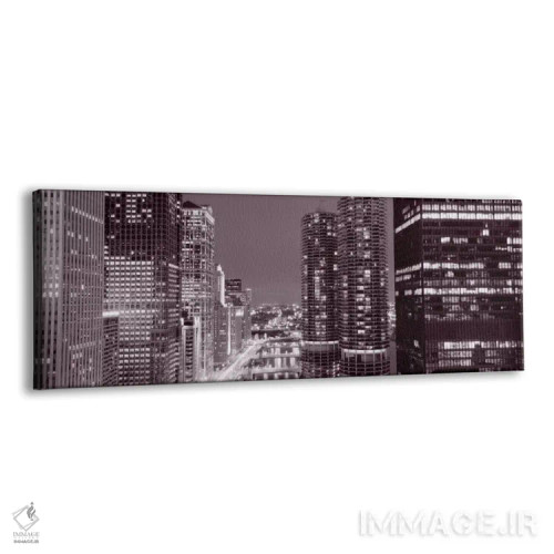 تابلو River, Chicago, Illinois, USA" - "وکر درایو، رودخانه، شیکاگو، ایلینوی، ایالات متحده آمریکا" اثر پانورامیک ایمجز (استودیو عکاسی عریض) - نمای پرسپکتیو محصول