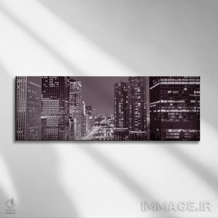 تابلو River, Chicago, Illinois, USA" - "وکر درایو، رودخانه، شیکاگو، ایلینوی، ایالات متحده آمریکا" اثر پانورامیک ایمجز (استودیو عکاسی عریض) - نمای روبهرو روی دیوار