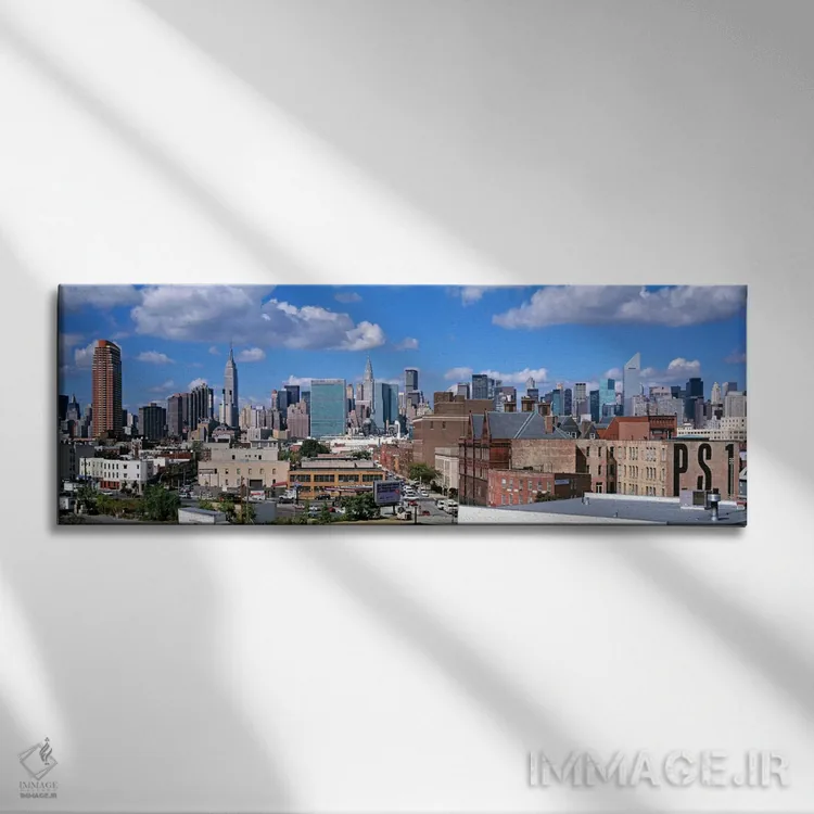تابلو Queens, NYC, New York City, New York State, USA" - "نمای هوایی از یک شهر شهری، کویینز، نیویورک، ایالات متحده آمریکا" اثر پانورامیک ایمجز (استودیو عکاسی عریض) - نمای روبهرو روی دیوار