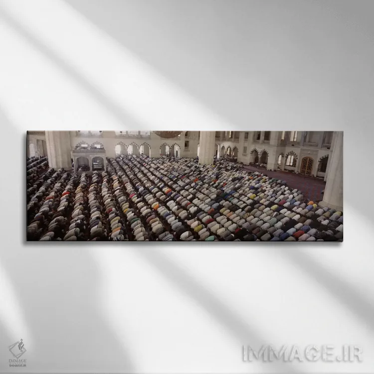 تابلو Edirne, Friday Noon Prayer at Selimiye Mosque" - "ترکیه، ادیرنه، نماز ظهر جمعه در مسجد سلیمیه" اثر پانورامیک ایمجز (استودیو عکاسی عریض) - نمای روبهرو روی دیوار