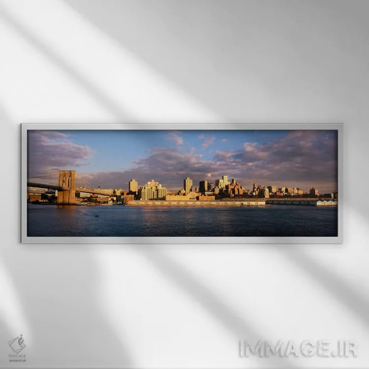 تابلو New York City, New York State, USA" - "ارتفاعات بروکلین، نیویورک، ایالات متحده آمریکا" اثر پانورامیک ایمجز (استودیو عکاسی عریض) - نمای قابدار سفید