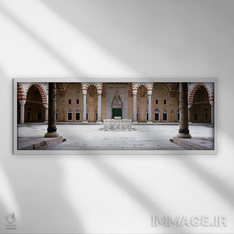 تابلو Selimiye Mosque" - "ترکیه، ادیرنه، مسجد سلیمیه" اثر پانورامیک ایمجز (استودیو عکاسی عریض) - نمای قابدار سفید