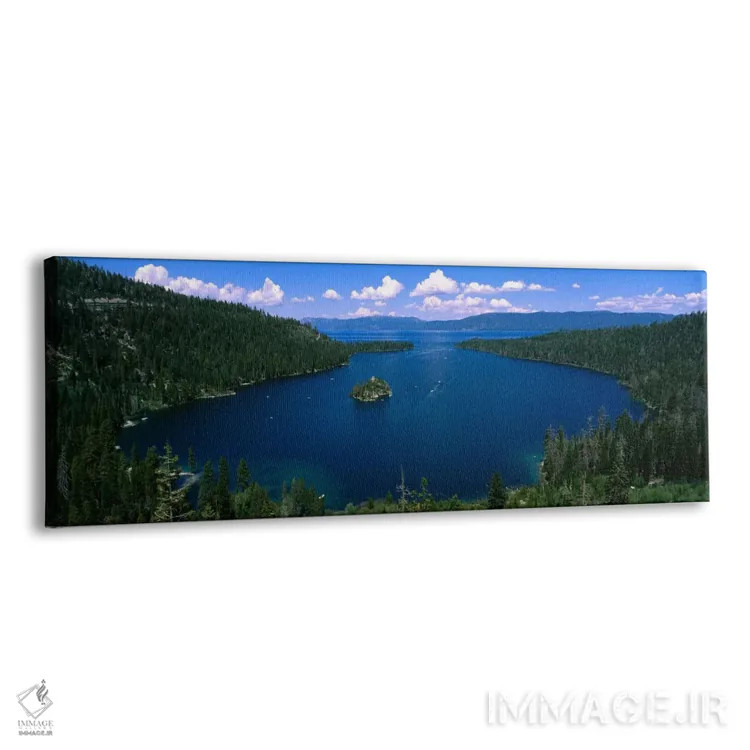 تابلو Emerald Bay, Lake Tahoe, California, USA" - "جزیره فانت، خلیج امبراد، دریاچه تاهو، کالیفرنیا، ایالات متحده آمریکا" اثر پانورامیک ایمجز (استودیو عکاسی عریض) - نمای پرسپکتیو محصول