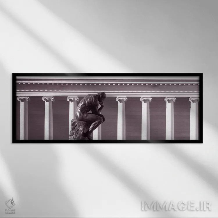 تابلو California, USA" - "مجسمه رودن، سانفرانسیسکو، کالیفرنیا، ایالات متحده آمریکا" اثر پانورامیک ایمجز (استودیو عکاسی عریض) - نمای قابدار مشکی