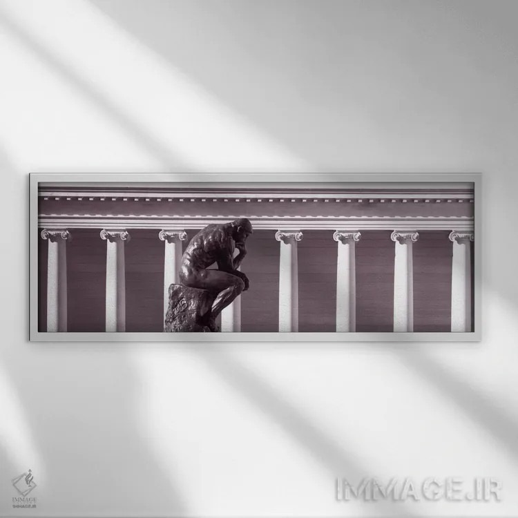 تابلو California, USA" - "مجسمه رودن، سانفرانسیسکو، کالیفرنیا، ایالات متحده آمریکا" اثر پانورامیک ایمجز (استودیو عکاسی عریض) - نمای قابدار سفید